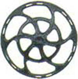 Equipco Type Brake Wheels pkg(8) -- Black-2
