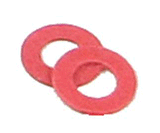 Insulating Fiber Washers pkg(48) -- .015"  .04cm Thick (red)-1