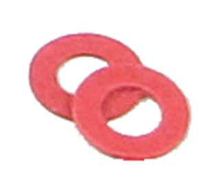 Insulating Fiber Washers pkg(48) -- .015"  .04cm Thick (red)-2