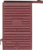 Replacement Doors w/High Tackboard -- 6' Camel Youngstown Doors (Boxcar Red)-1