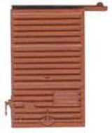 Replacement Doors w/Low Tackboard -- 6' Camel Youngstown Boxcar Red 2 Pair-1
