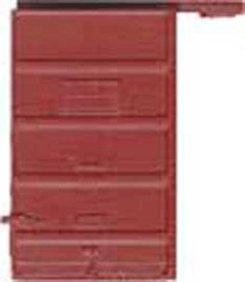 Replacement Doors High Tackboard -- 6' 5-Panel Superior Doors (Red Oxide) 2 Pair-1