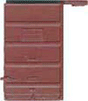 Replacement Doors High Tackboard -- 6' 5-Panel Superior Doors (Boxcar Red)-1