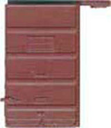 Replacement Doors High Tackboard -- 6' 5-Panel Superior Doors (Boxcar Red)-2