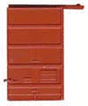 Replacement Doors Low Tackboard -- 6' Five Panel Superior Red Oxide-1