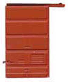 Replacement Doors Low Tackboard -- 6' Five Panel Superior Red Oxide-2