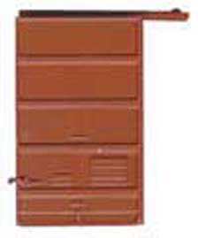 Replacement Doors Low Tackboard -- 6' Five Panel Superior Boxcar Red-2