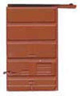 Replacement Doors Low Tackboard -- 6' Five Panel Superior Boxcar Red-2