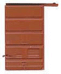 Replacement Doors Low Tackboard -- 6' Five Panel Superior Boxcar Red-1