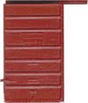 Replacement Doors High Tackboard -- 6' 7-Panel Superior Doors (Red Oxide)-1