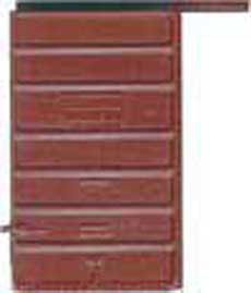 Replacement Doors High Tackboard -- 6' 7-Panel Superior Doors (Boxcar Red)-2