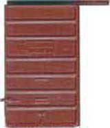 Replacement Doors High Tackboard -- 6' 7-Panel Superior Doors (Boxcar Red)-2