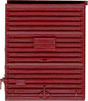 Replacement Doors High Tackboard -- 8' Camel Youngstown Doors (Boxcar Red)-1