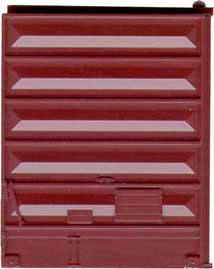 Replacement Doors Low Tackboard -- 8' Pullman Standard Doors (Boxcar Red)-2