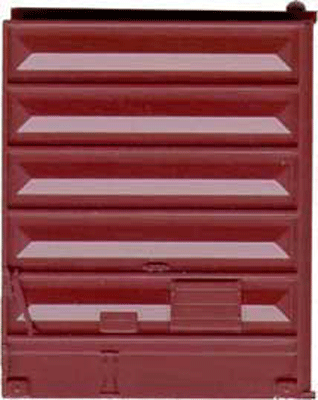 Replacement Doors Low Tackboard -- 8' Pullman Standard Doors (Boxcar Red)-1