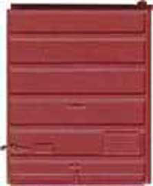 Replacement Doors Low Tackboard -- 8' 6-Panel Superior Doors (Red Oxide)-2
