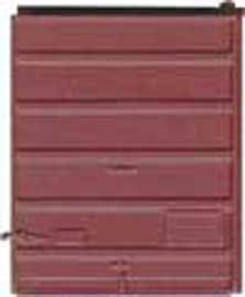 Replacement Doors Low Tackboard -- 8' 6-Panel Superior Doors (Boxcar Red)-2