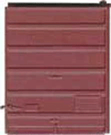 Replacement Doors Low Tackboard -- 8' 6-Panel Superior Doors (Boxcar Red)-1