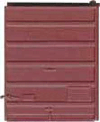 Replacement Doors Low Tackboard -- 8' 6-Panel Superior Doors (Boxcar Red)-1