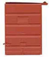7' Five-Panel Boxcar Door w/High Tack Board pkg(2) -- Red Oxide-2