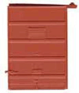 7' Five-Panel Boxcar Door w/High Tack Board pkg(2) -- Red Oxide-1