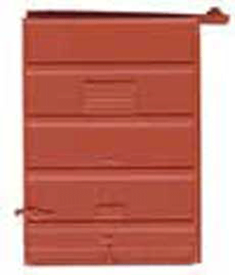 7' Five-Panel Boxcar Door w/High Tack Board pkg(2) -- Red Oxide-1