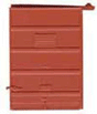 7' Five-Panel Boxcar Door w/High Tack Board pkg(2) -- Red Oxide-1