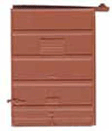7' Five-Panel Boxcar Door w/High Tack Board pkg(2) -- Boxcar Red-1