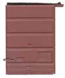7' Five-Panel Boxcar Door w/Low Tack Board pkg(2) -- Boxcar Red-2