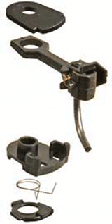 #36 Plastic-Shank Coupler - Kit - Magne-Matic(R) -- Long 25/64" Centerset w/#233 Draft Gear Boxes 2 Pair-1