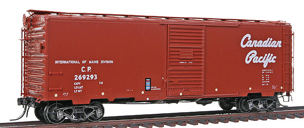 40' PS-1 Boxcar w/6' Youngstown Door Assembled -- Canadian Pacific #269293, (Red Oxide) Blt 1953, Repaint 1971