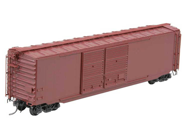 50' Pullman-Standard PS-1 Boxcar w/Double 15' Youngstown Door Plastic Kit -- Undecorated-1