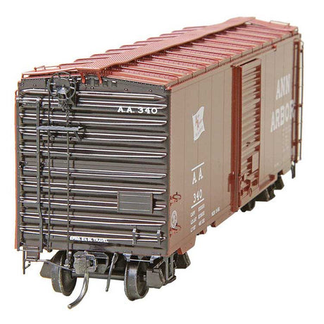 Pullman-Standard PS-1 40' Boxcar w/6' Door - Ready to Run -- Ann Arbor #340 (As-Delivered 1956, Boxcar Red, white, Flag Logo)-2