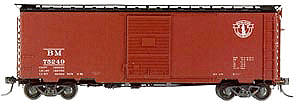 40' PS-1 Boxcar w/7' Youngstown Door -- Boston & Maine #75249 (Built 1951, Boxcar Red w/Black Roof)