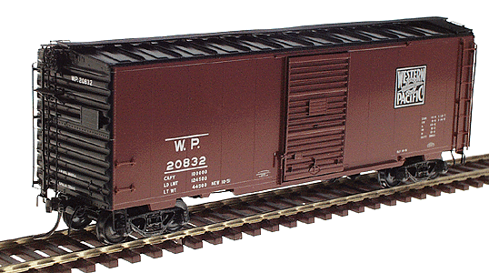 40' PS-1 Boxcar w/7' Youngstown Door -- Western Pacific #20832 (Boxcar Red w/black roof & ends)