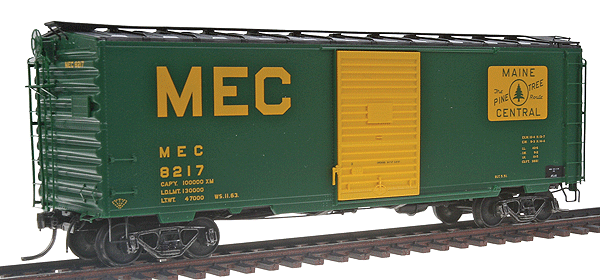 40' PS-1 Boxcar w/7' Youngstown Door -- Maine Central #8217 (Built 1951; green w/Black Roof)