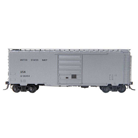 Pullman-Standard PS-1 40' Boxcar w/8' Door - Ready to Run -- United States Navy USN #61-06454 (silver)-2