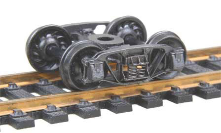 1898 Andrews Fully Sprung Metal Trucks -- Code 110 (.110") 33" Ribbed-Back RP-25 Wheels - 1 Pair-2