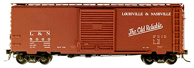 40' PS-1 Boxcar w/8' Camel Youngstown Door -- L&N #5000 ("The Old Reliable" red oxide w/white lettering)