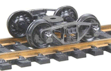 Vulcan Double Truss Fully Sprung Metal Trucks -- Code 110 (.110") 33" Ribbed-Back RP-25 Wheels 1 Pair-1