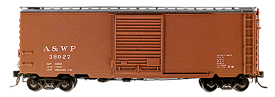 40' PS-1 Boxcar w/Miner Brake Wheel -- Atlanta & West Point #38027 (brown repaint) w/8' Youngstown Door