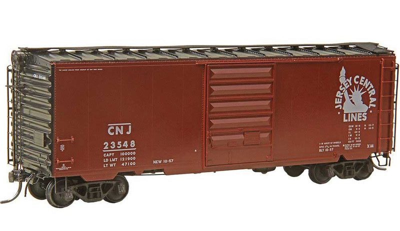 Pullman-Standard PS-1 40' Boxcar w/8' Door - Ready to Run -- Central Railroad of New Jersey #23548 (Blt. 1957, Boxcar Red, black, white,-1