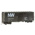 Pullman-Standard PS-1 40' Boxcar w/8' Door - Ready to Run -- Norfolk & Western #645328 (black, white, NW Logo)