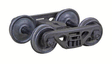 ACL Barber(R) S-2 70-Ton Roller-Bearing Self-Centering HGC Trucks -- Code 110 (.110") 33" Smooth-Back RP-25 Wheels 1 Pair-1