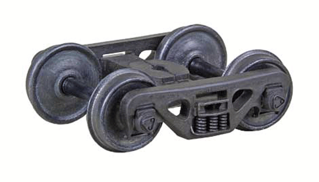 ACL Barber(R) S-2 70-Ton Roller-Bearing Self-Centering HGC Trucks -- Code 110 (.110") 33" Smooth-Back RP-25 Wheels 1 Pair-1