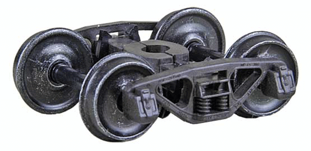 A.S.F.(R) Ride Control(R) 50-Ton Self-Centering HGC Trucks -- Code 110 (.110") 33" Smooth-Back RP-25 Wheels  1 Pair-1