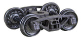 A.S.F.(R) Ride Control(R) 50-Ton Self-Centering HGC Trucks -- Code 110 (.110") 33" Ribbed-Back RP-25 Wheels  1 Pair-2