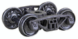 Bettendorf 50-Ton Self-Centering HGC Trucks -- Code 110 (.110") 33" Ribbed-Back RP-25 Wheels  1 Pair-1