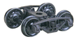 National Type B-1 50-Ton Self-Centering HGC Trucks -- Code 110 (.110") 33" Ribbed-Back RP-25 Wheels 1 Pair-1