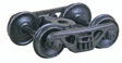 A.S.F.(R) 100-Ton Roller Bearing Self-Centering HGC Trucks -- Code 110 (.110") 36" Smooth-Back RP-25 Wheels 1 Pair-1